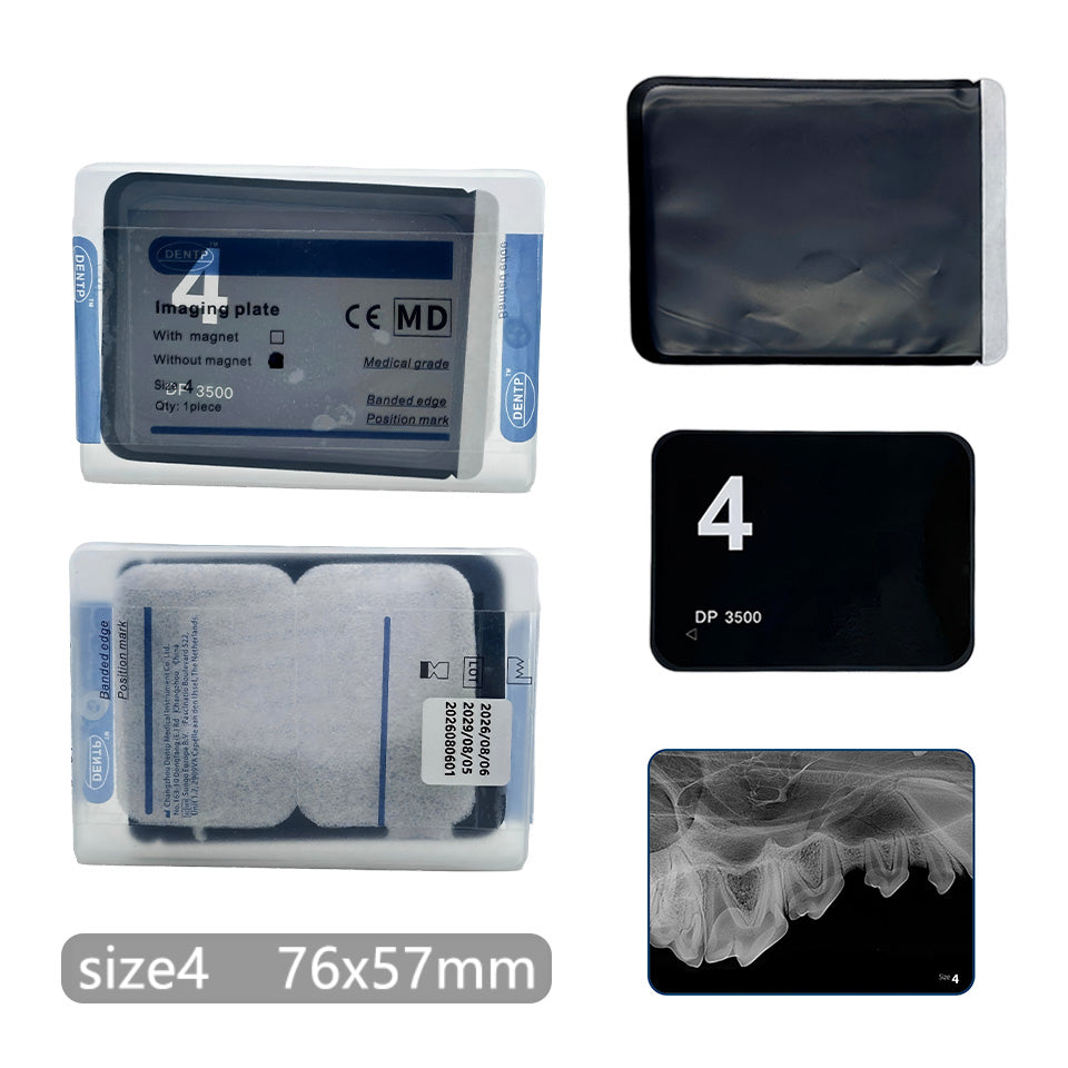 Size 4 Veterinary Dental PSP Imaging Plate 76 × 57 mm