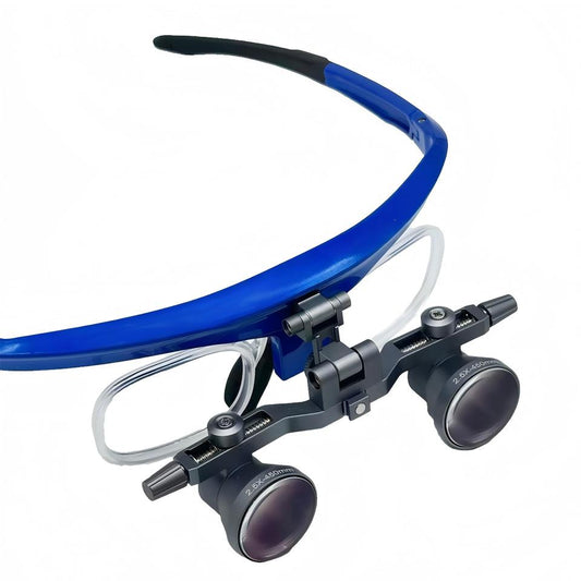 Dental & Surgical Flip-Up Loupes with Detachable Rx Insert 2.5x 3.5x Ultra-Lightweight Magnifier with Adjustable IPD