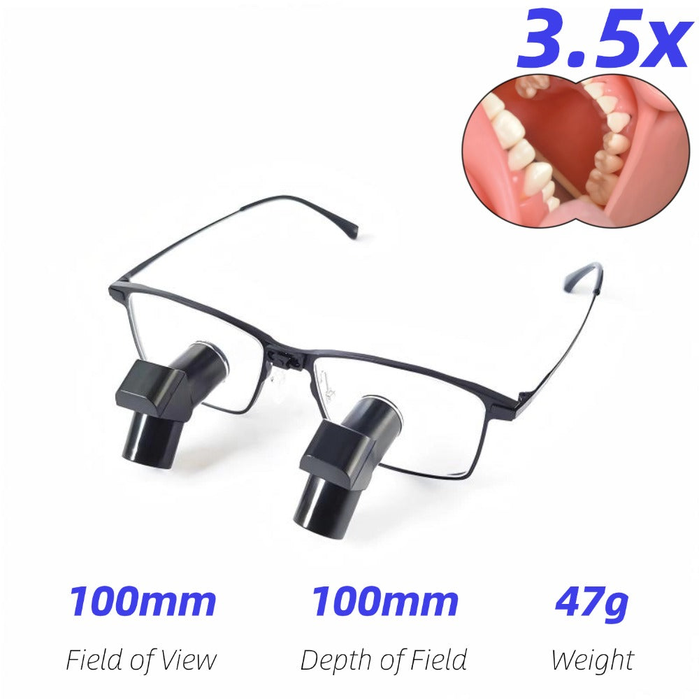 Ergo TTL Ti Dental Loupes 3.5x-6.5x Ergonomic Deflected Keplerian Magnification