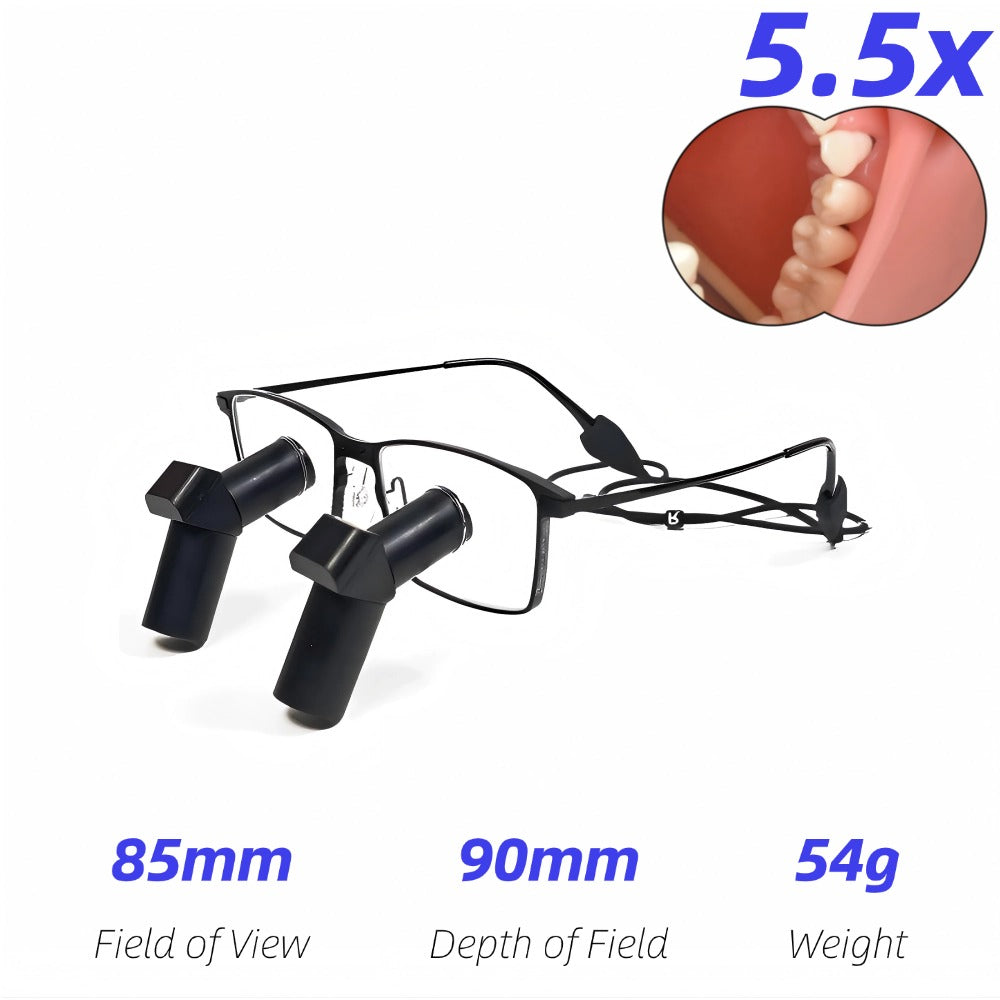 Ergo TTL Ti Dental Loupes 3.5x-6.5x Ergonomic Deflected Keplerian Magnification