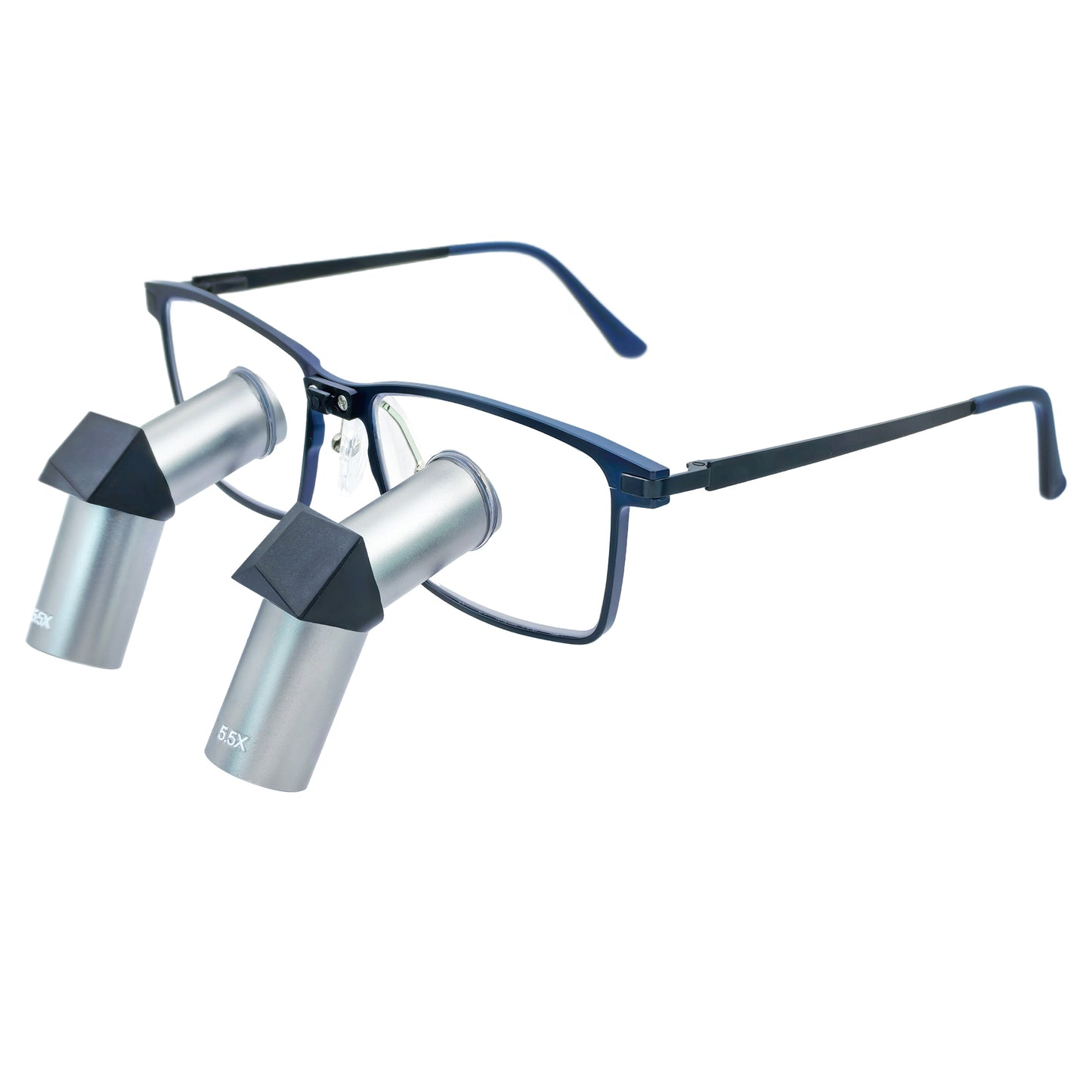 Advanced Ergo TTL Ti Dental Loupes 3.5x-6.5x – Premium Silver Metal Barrel & Aerospace Titanium Frame Edition