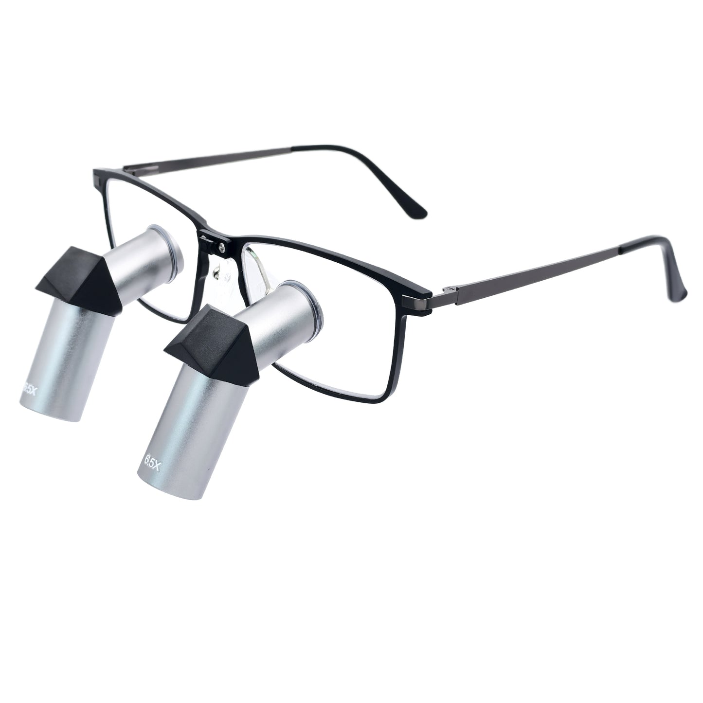 Advanced Ergo TTL Ti Dental Loupes 3.5x-6.5x – Premium Silver Metal Barrel & Aerospace Titanium Frame Edition